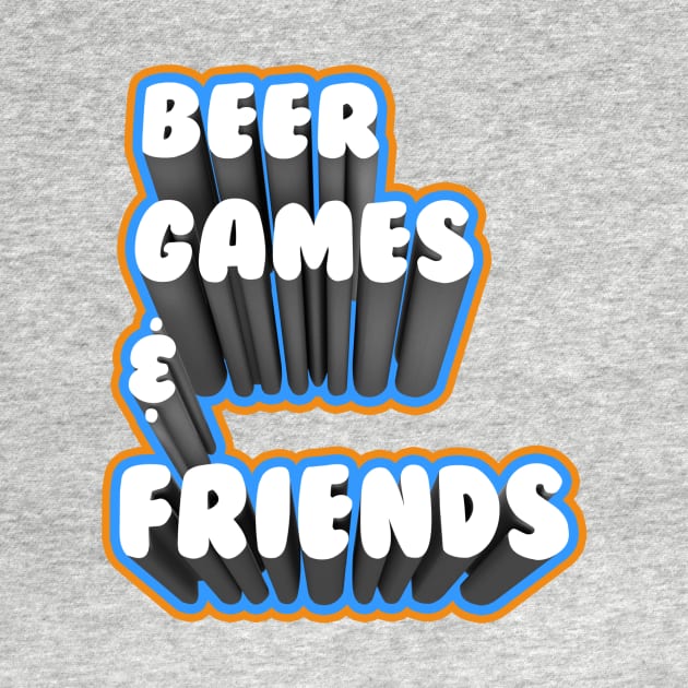 Beer, Games, & Friends Font Logo by Mrboktai1